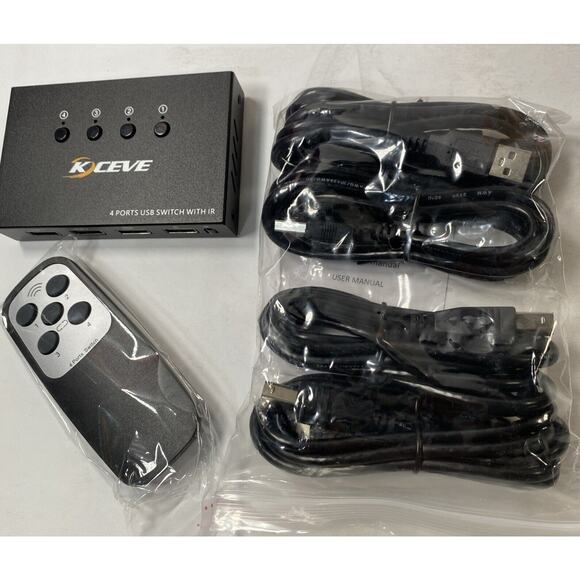 KCEVE 2 Ports KVM Switch Dual Display 4K HDMI KVM Switch Dual Monitor KC-KVM202 - Picture 2 of 2